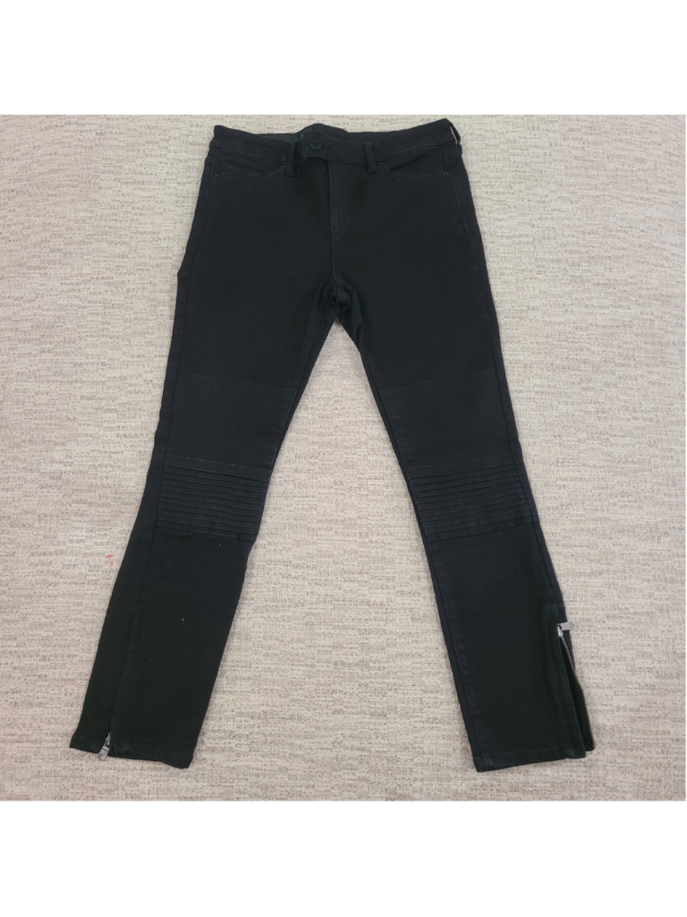 Armani Exchange Skinny Cropped Zipper Ankle High Rise Black Jeans Sz. 29 Womens